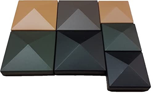 Cyclaire Fence Post Cap, Pack of 6 Neat Toppers for Fence Posts That Help Stop Water Soaking into The Wood and prolong The Life of Your Fence (4 Fence Post, Dark Brown)