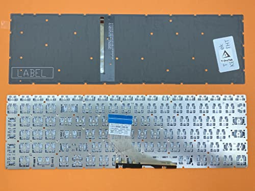 T-ProTek DE-Tastatur Keyboard Silber mit Beleuchtung kompatibel für HP 15-da1024ng