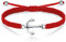 J.Endéar Bracelet Ancre pour Femmes Hommes Argent 925 Bracelet Cordon Tressé Bijoux Mer Eté Amour Amitié Cadeau, Rouge