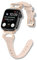WoPail Cinturino in Pelle per Apple Watch Serie 9 41mm 40mm 38mm, Con Fibbia Metallo a Forma di Corna Cinturino in Pelle di Ricambio Donna per iWatch Serie 9/8/7/6/5/4/3/2/1/SE 2/SE - Albicocca
