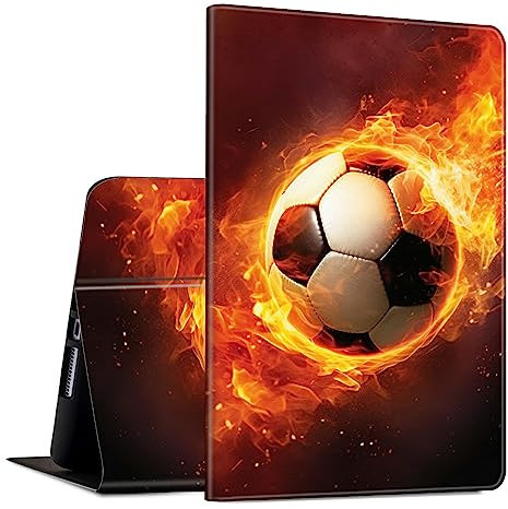 for iPad Mini 7 (A17 Pro) 2024 Case for iPad Mini 6 2021 8.3 Inch PU Leather Slim Lightweight Multiple Angles Stand Smart Cover with Auto Wake/Sleep for iPad Mini 7th/6th Generation, Fire Football