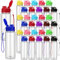 Maxcheck 30 Pieces 17 oz Plastic Water Bottle Bulk with Handle Strap Lightweight Leakproof Drink Flip Top Bottles for Adults Fitness Gym (Multicolored)
