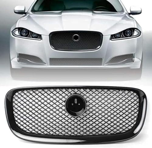 Griglia anteriore per Jaguar XF XFR 2012 2013 2014 2015,ABlack Griglie radiatore paraurti,normal-ABlack