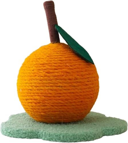 Rascador para gatos, rascador para gatos - Bola segura para gatos de sisal con forma naranja | Suministros relajantes únicos y multifuncionales, rascador interactivo para gatos, forma naranja