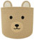 Bär Aufbewahrungskorb für Babys, Wickeltisch Korb, Wäschekorb, Kinderzimmer Aufbewahrung Körbe mit Griffen, Kinder Spielzeugkorb Geschenke für Regale Pflanze Badezimmer 25cm x 20cm (Khaki)