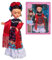 Nancy Kollektion Frida Kahlo, Puppe Sonderedition repräsentiert Frida Kahlo, Kleid im Tehuano-Stil, Langer Rock mit floralen Details und Engua, Zertifikat und Seriennummer, berühmt (NAC63000)