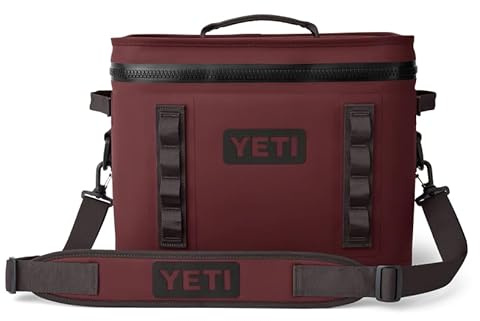 YETI Hopper Flip 18 Large Cool Bag (Wild Vine Red) – ColdCell Insulation & Leakproof Hydrolok Zip – Portable Cooler Bag for Full Days Out – Fits 30 Cans or 12 kg Ice – 3 Year Warranty