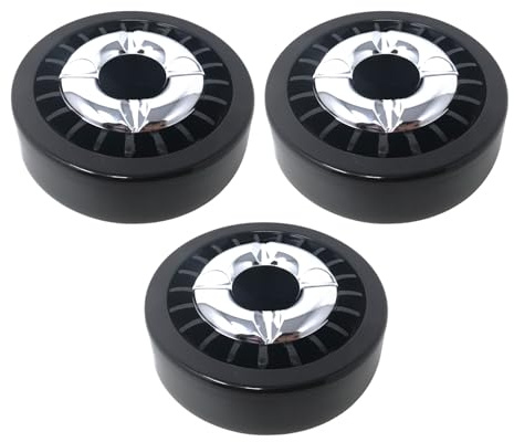 3er Set Gluttöter Windaschenbecher | Stabile Outdoor Aschenbecher für Balkon & Gastro | Kein Nachqualmen | Rund Ø14cm (3x Schwarz)