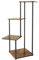 Blumenhocker Blumentreppe Outdoor Indoor, Pflanzenregal aus Holz und Metall Outdoor Pflanzenständer Blumentreppe Wetterfest Blumentisch, 4 Etagen Pflanzregal, Ideal für Wohnzimmer, Balkon und Büro