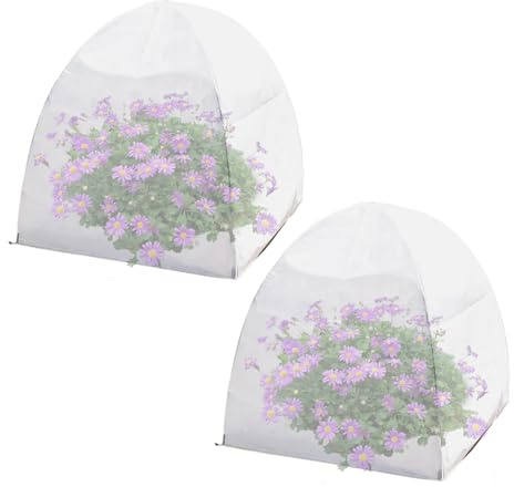 Winter-Pflanzenabdeckungen, Frostschutz, Sträucher, 55,9 x 55,9 cm, atmungsaktiv, für kaltes Wetter, für den Außenbereich, für Vögel, Kaninchen, Eichhörnchen, Sträucher, Obstbaum, Rose, Terrasse