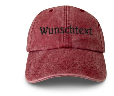 my STITCHERY Vintage Dad Cap, personalisiert - Retro Bestickte Basecap für Herren & Damen aus 100% gebürsteter Baumwolle