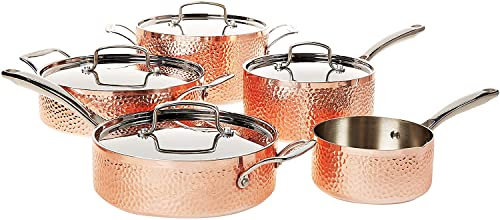 Cuisinart Hctp-9 martelé Collection batterie de cuisine, Medium, EN CUIVRE