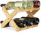 Relaxdays, 22 x 36 x 20 cm Botellero Vino 6 Botellas Plegable en Forma de X, Bambú, Marrón