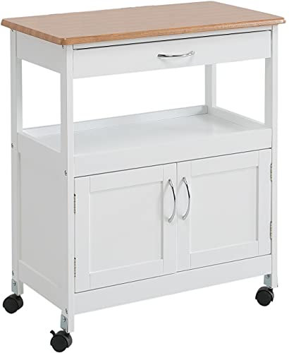 Kit Closet 7040028003 - Carro de cocina con 2 puertas, madera/blanco, 76 x 37 x 67