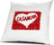 printplanet Kopfkissen mit Namen Casanova - Motiv Rosenherz, 40 cm, 100% Baumwolle, Kuschelkissen, Liebeskissen, Namenskissen, Geschenkidee