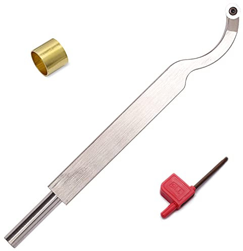 Holzdrehwerkzeuge Hartmetall Mini Radius Hollower Tipped Drehmeißel Werkzeug Bar mit 12 mm runder Hartmetall-Einsatz für Holz Hobby oder Heimwerker Schreiner, Griff nicht im Lieferumfang enthalten