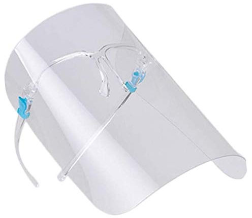 cases2go GV01 Vollgesichtsschutz, Brillenrahmen, leichtes Spritzschutz. Komfortable Business-Visiere mit Brille Anti-Fog, durchsichtig, Einheitsgröße