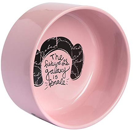 Star Wars Princess Leia Future is Female Dog Bowl, 6 Inch | Star Wars Dog Food Bowl Holds up to 3.5 Water, Dry Food, or Wet Food