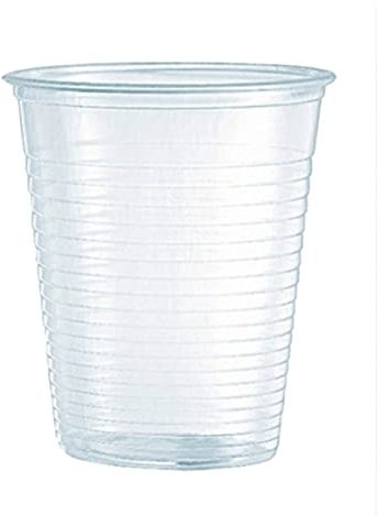 BIBO Becher aus transparentem Kunststoff, 200 cc x 100 Stück