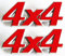 Scritte Panda 4x4 Country Club - Sisley - Trekking 4x4 Fregi Specifiche per Modanature Laterali Logo stemmi rosso 43325-2
