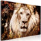 decomonkey Bilder Löwe Abstrakt 120x80 cm 1 Teilig Leinwandbilder Bild auf Leinwand Vlies Wandbild Kunstdruck Wanddeko Wand Wohnzimmer Wanddekoration Deko Tiere Jungle Afrika schwarz