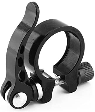 Fahrrad Sattelklemme Aluminium Sattelklemme für Ihr Fahrrad mit Schnellspanner für Mountain und Rennräder Fahrradsattelstützensperre Schwarz 31.8mm