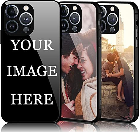 AnNengJing Personalized Photo Phone case for iPhone 13 Pro 6.1 Custom HD Glass Cover for iPhone 13 Pro 6.1 - Design Your Own Phone Case with Image Text and Logo