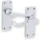 Infinity Decor Pack of Polished Chrome Victorian Scroll Lever Latch Door Handle on Rectangular Backplate Pull Handle Set Interior Doors Privacy Lock
