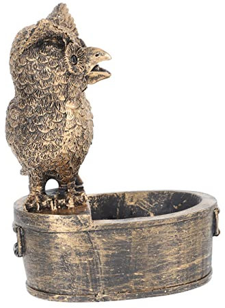 Cabilock Eulen-Aschenbecher 1 Stück Vogel Wasserlandschaft Terrasse Foto Rasen Behälter Tiere Springbrunnen Design Esche Für Den Innenbereich Garten Basteln Hübsch Geformt