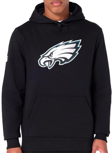 New Era Philadelphia Eagles NFL Team Logo Hoody Schwarz Kapuzenpullover - M