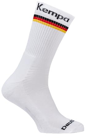 Kempa Unisex Team Ger Sport-Socken, Weiß, 46-50 EU