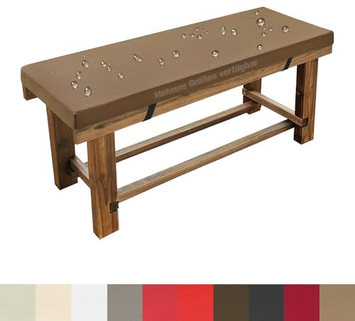 Lsjoaw Bankauflage 140X40X5CM Wasserdicht Sitzauflage Bankkissen Sitzkissen Gartenbank Auflage Schaukel Kissen für Gartenbank Schwingen Bankpolster Outdoor für Fensterbank Gartenkissen Braun
