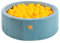 MEOWBABY Piscine À Balles pour Bébé - Rond 90x30cm Piscine a Balle pour Enfant avec 200 Balle, Côtelé, Turquoise: Jaune