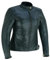Chaqueta de Moto Negra Vintage de Piel de Vaca para Mujer, con Forro y Protectores Removibles (FR/ES, Letras, XS, Regular, Regular, Auténtico cuero de vaca)