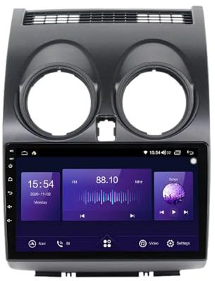 2 DIN Radio de Coche Android 11 de 9 Pulgadas Coche Pantalla Tactil para Nissan Qashqai 1 J10 2006-2013 Reproductor Multimedia con WiFi/FM/Mandos del Volante/Cámara Trasera/Navegación GPS(M150S 2+32G)