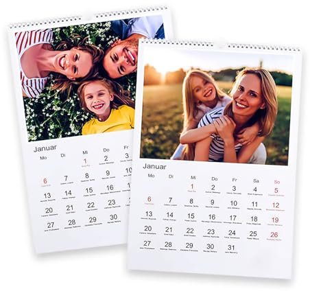 Personalisierte Wandkalender 2025 - A3 Format - Fotokalender und Jahreskalender zum Selbstgestalten, Ideal für Zuhause oder Büro