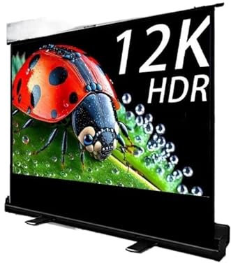 EHYSYN Motor-Leinwand 16:10 Tragbare, auf dem Boden stehende, ausziehbare Projektorleinwand, standardmäßig mit weißer Glasfaserleinwand ausgestattet Rollo-Leinwand(80inch)