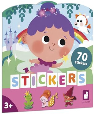 Janod – Stickeralbum Ab 18 Monaten – Thema „Magisches Land“ – 12 Seiten zum Dekorieren – 8 Seiten mit wiederverwendbaren Stickern – Kreative Freizeitbeschäftigung für Kinder