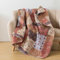 SLPR Red Riches Herbstdecke, gesteppt, 127 x 152,4 cm, braunes und rostfarbenes Blumenmuster für Couch und Bett, Herbstrot getönte Patchwork-Steppdecke