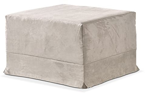 Evergreenweb – Pouf Lit Simple avec Matelas Mousse Haut 10 cm – Suite – Rangement Pliable pour Chambre, Chambre ou Salon, Pouf Repose-Pieds, Ottoman, Tissu déhoussable Offre. (Taupe)
