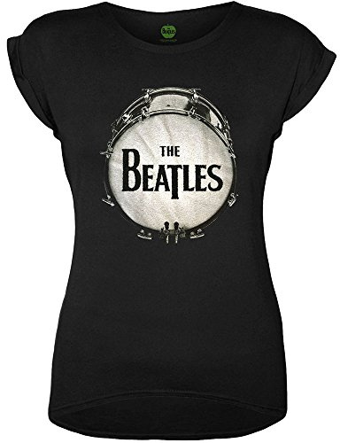 Rockoff Trade Women's The Beatles Blkl Drum Fuschia Glitter T-Shirt