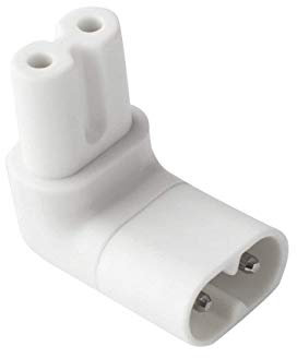 Adaptador de Corriente C7 a C8, Ángulo Recto de 90 Grados, IEC 320 Figura 8, Cable de Alimentación CA para TV, Reproductor de DVD, Proyector