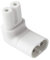 Adaptador de Corriente C7 a C8, Ángulo Recto de 90 Grados, IEC 320 Figura 8, Cable de Alimentación CA para TV, Reproductor de DVD, Proyector