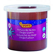 Jovi 56012 - Pintura a dedos, 125 ml, color marrón