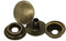 50 Stk Druckknopf Set rund Ring-Feder Verschlüsse Schnappknopf Metall Größen- /Farbwahl, Farbe:altmessing, Größe:17mm