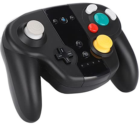Gamepad inalámbrico para Controlador de Juego inalámbrico Bluetooth NFC Sensor de Movimiento Dual Motor Gamepad Grip para Switch(Negro)