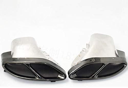 REAMIC 2 stücke Edelstahl Auto Auspuff Tipps Für Mercedes W213 W212 W205 X253 W246 W176 X166 Benz A B C E GLS GLC KLASSE,Black