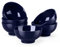 LOVECASA Serie Sweet Cuencos para Cereales Juego de 6 Piezas Tazones de Porcelana 15.5cm 660ML Tazon Redondo. Se Puede Usar en Lavavajillas, Azul Oscuro
