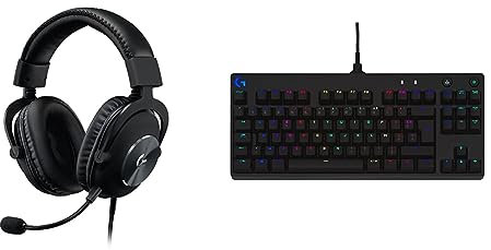 Logitech G PRO X Casque Gaming Over-Ear avec Micro BLUE VO!CE + Logitech G PRO TKL Tenkeyless Clavier Gaming Mécanique