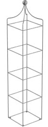 ELEO Rankobelisk Catania groß verzinkt - 160x34 cm Rankhilfe eckig aus Metall für den Garten Schmiedeeisen wetterfest feuerverzinkt - Pflanzenstütze dekorativ und praktisch für Pflanzen draußen